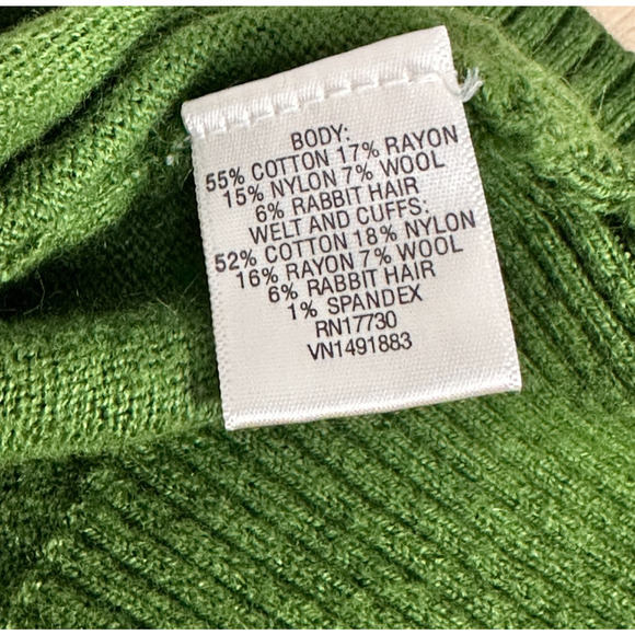 Merona Green Navy Pink Argyle Cotton Blend Crew Neck Sweater Large Preppy - Picture 6 of 6